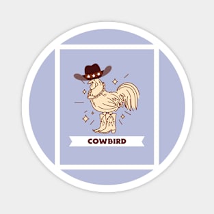 Bird in cowboy attire. Magnet